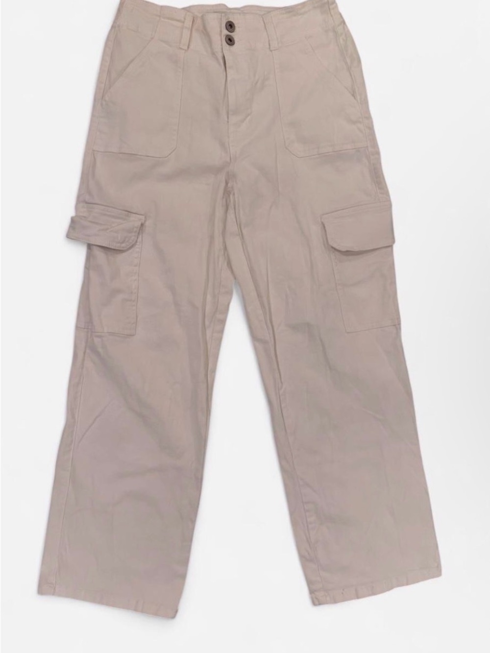 RE Generation by Celebrity Pink Ivory Wide Leg Cargo Pants Size 11/30